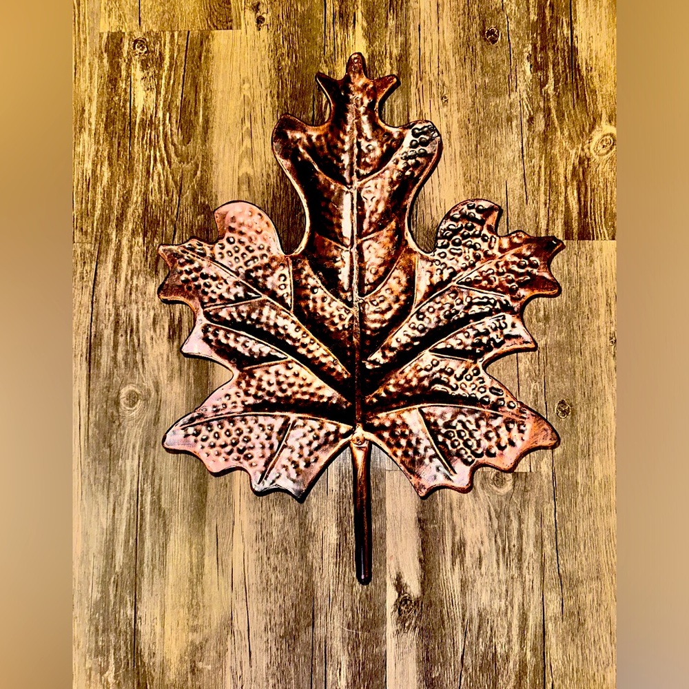 New condition Copper color maple leaf tray metal